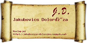 Jakubovics Doloróza névjegykártya